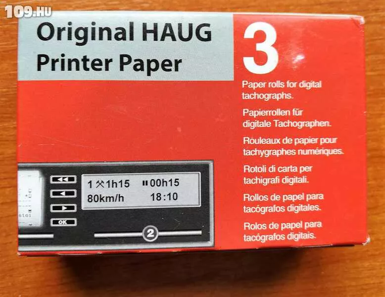 Tachográf nyomtatópapír digitális tachográfhoz (az ár az áfa-t nem tartalmazza)